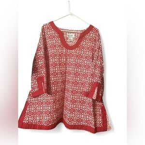 Mainstreet Blues Red and White Tunic